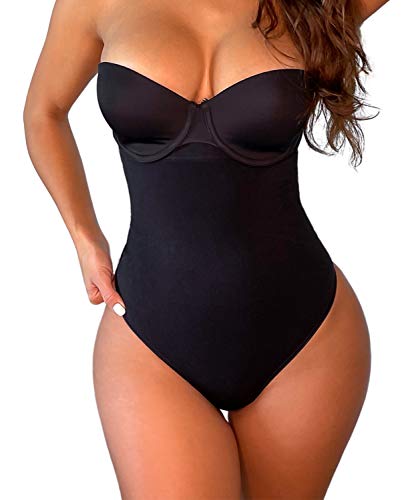 SHAPERX High Waisted Body Shaper Short Invisible Shapewear for Women- Tummy Control Butt Lifter.