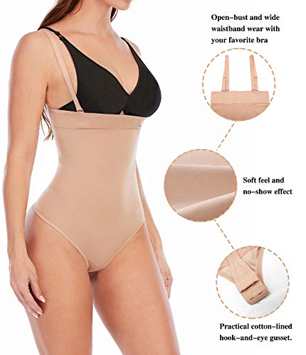 SHAPERX High Waisted Body Shaper Short Invisible Shapewear for Women- Tummy Control Butt Lifter.