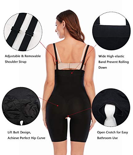 SHAPERX High Waisted Body Shaper Short Invisible Shapewear for Women- Tummy Control Butt Lifter.
