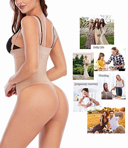 SHAPERX High Waisted Body Shaper Short Invisible Shapewear for Women- Tummy Control Butt Lifter.