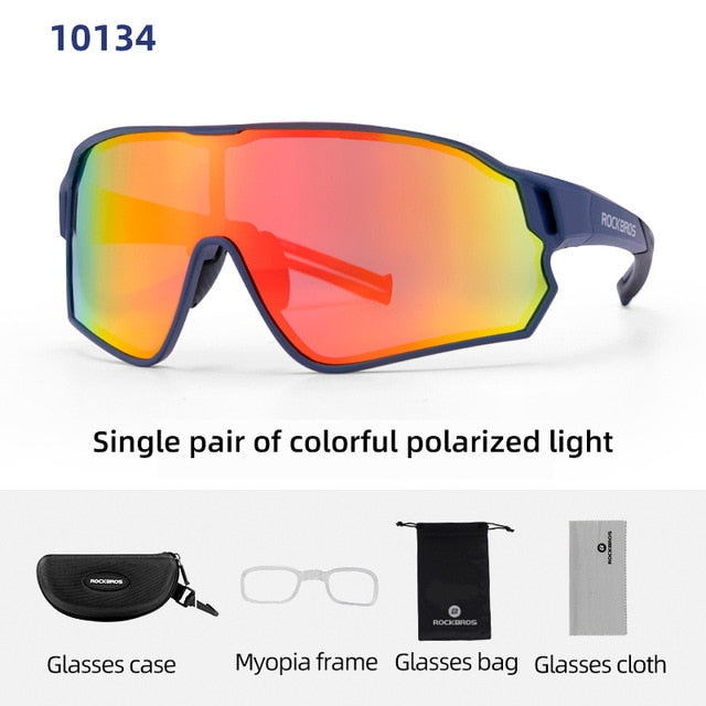 ROCKBROS Polarized Cycling Glasses Clear Bike Glasses Eyewear UV400 Outdoor Sport Sunglasses Men Women Cycling Sunglasses.