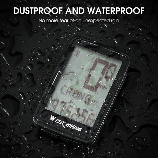 WEST BIKING USB Rechargeable Kilometer Bicycle Computer Speedometer Gps Cyclocomputer Power Meter Cycling Odometer 5 Languages.