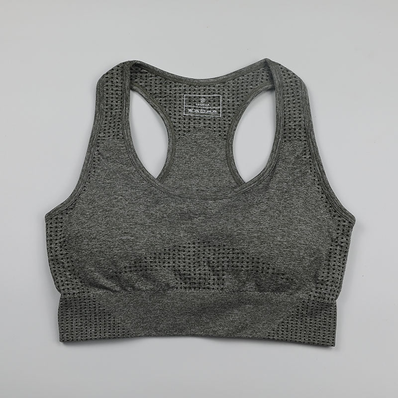 Vital Seamless Sports Bra Medium Support Running Racerback Yoga Bra Vest Type Brassiere Sport Woman Fitness Bra Top Activewear