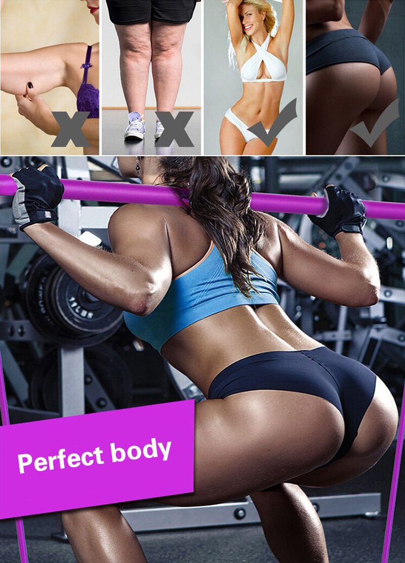 Pilates Bar Stick Yoga Pull Rods Pull Rope Yoga Resistance Band Sport Training Elastic Bands Crossfit Home Gym Fitness Equipment