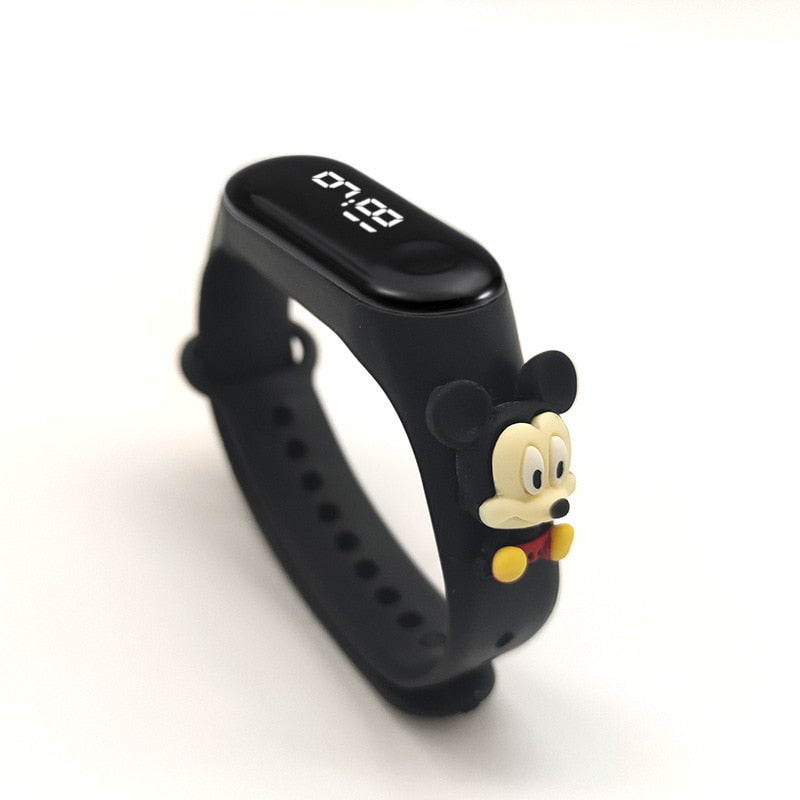Disney Mickey Minnie LED Touch Watch Pooh Bear Bracelet Watch Student Children Sports Cartoon Electronic Watch Birthday Gifts.
