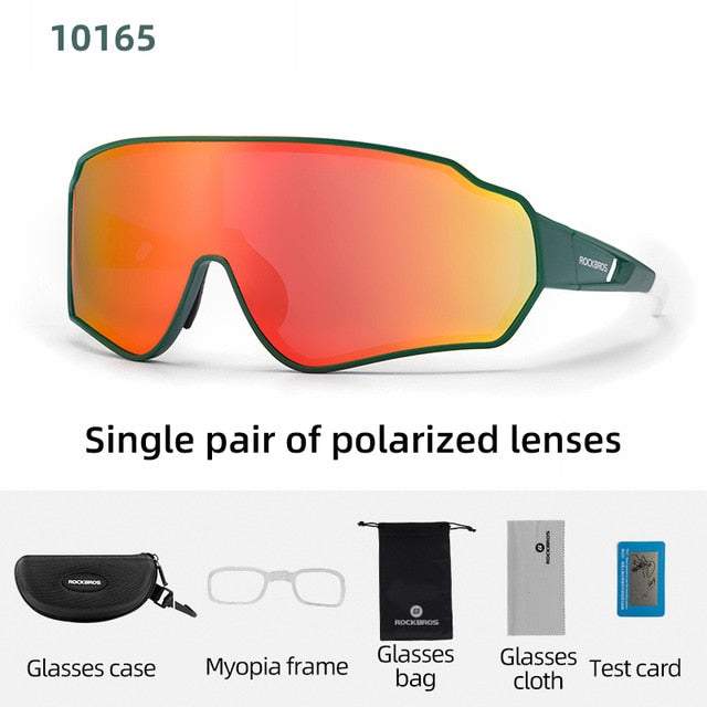 ROCKBROS Polarized Cycling Glasses Clear Bike Glasses Eyewear UV400 Outdoor Sport Sunglasses Men Women Cycling Sunglasses.