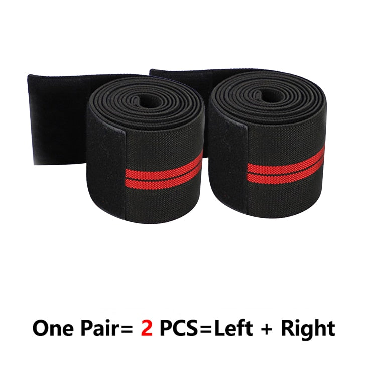 ROEGADYN Professional Weightlifting 2m Elastic Knee Wrap Fitness Knee Support Brace Heavy Weight Squat Training Knee Brace
