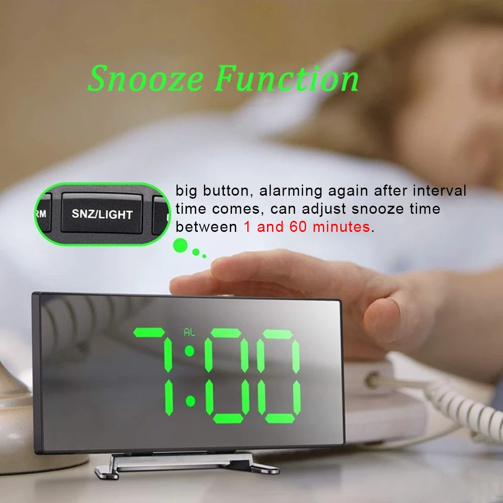 Digital Alarm Clock Alarm Clocks for Kids Bedroom Temperature Snooze Function Desk Table Clock LED Clock Electronic Watch Table.
