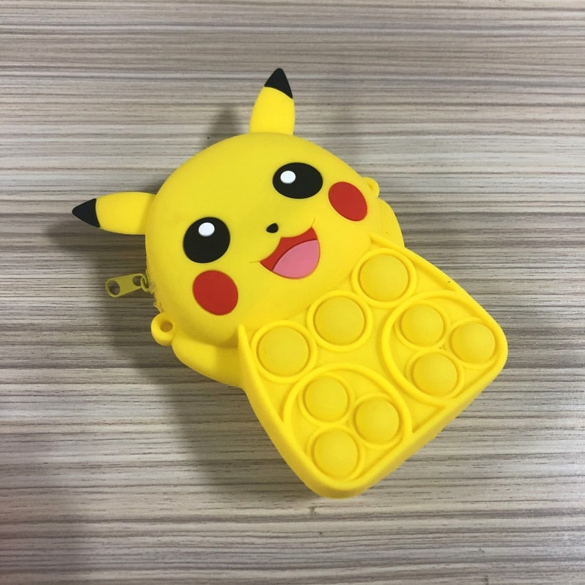Disney Minnie Mouse Cute Kawaii Wallet Fidget Toy Push Bubble Antistress Anime Coin Purse Kid Girl Bag Children Birthday Present.