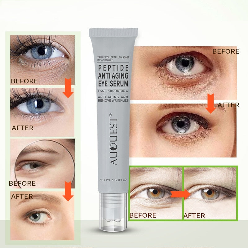 AuQuest EGF Peptide Ageless Eye Serum Cream Anti Aging Serum Anti-Wrinkle Eye Care Whitening Firming Skin Repair Skin Care