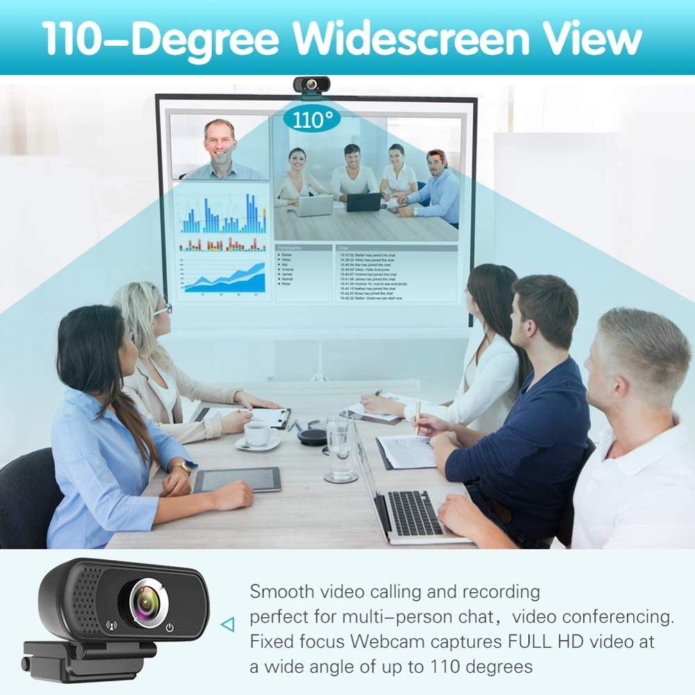 Webcam 1080P Full HD PC Camera Web adadasdad with Microphone for PC Computer and Laptop