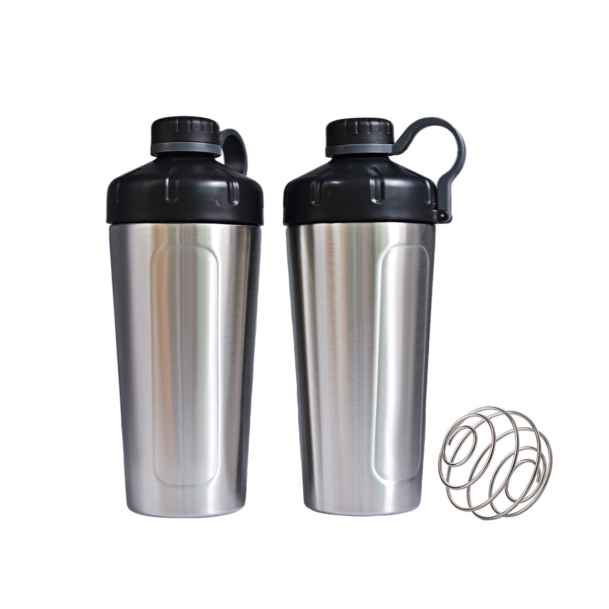 1000ML Big Volume Portable Stainless Steel Shaker With Shake Ball GYM Nutrition Protein Powder Water Bottles