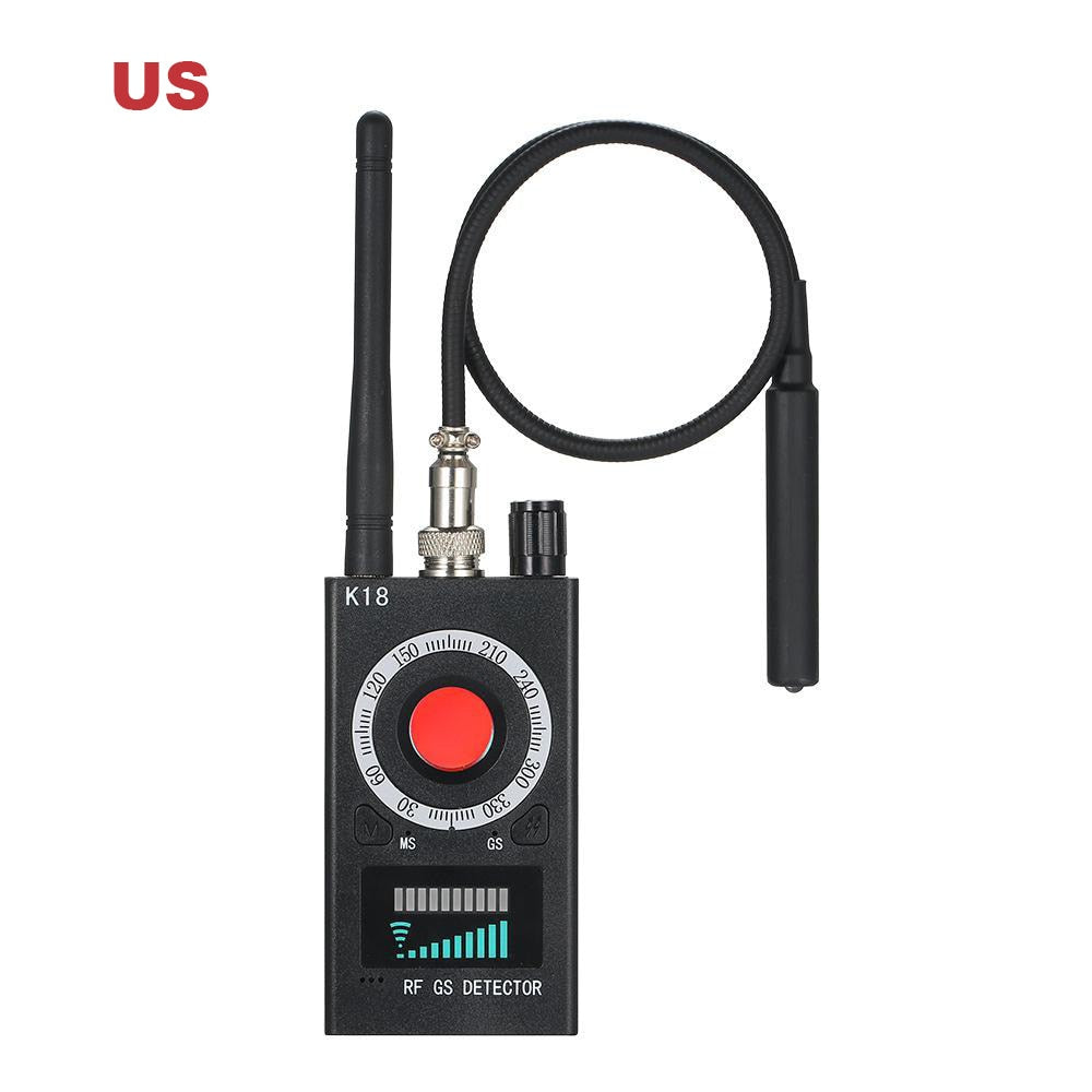 K18 Detector Multi-function Anti Mini Bug Audio SPY-Camera GSM Finder GPS Signal Lens RF Locator Tracker Detect Wireless Camera.