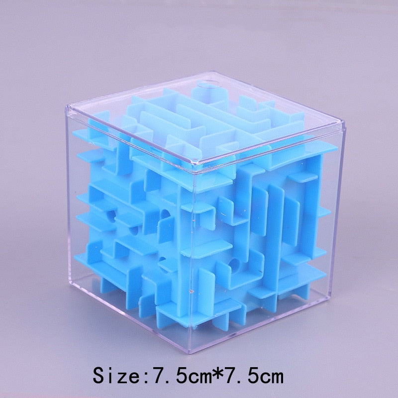 TOBEFU 3D Maze Magic Cube Transparent Six-sided Puzzle Speed Cube Rolling Ball Game Cubos Maze Toys for Children Educational.