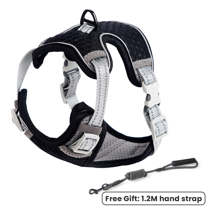 ROJECO Reflective Cat Harness Adjustable Harness For Cats Breathable Cat Vest Harness and Leash Set Pet Cat Lead Leash Harnesses