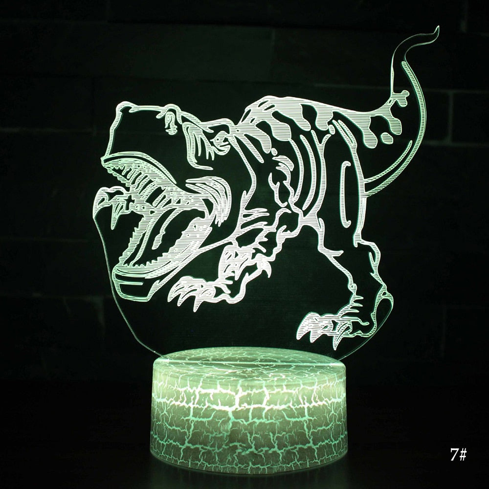3D LED Night Light Lamp Dinosaur Series 16Color 3D Night light Remote Control Table Lamps Toys Gift For kid Home Decoration D23.