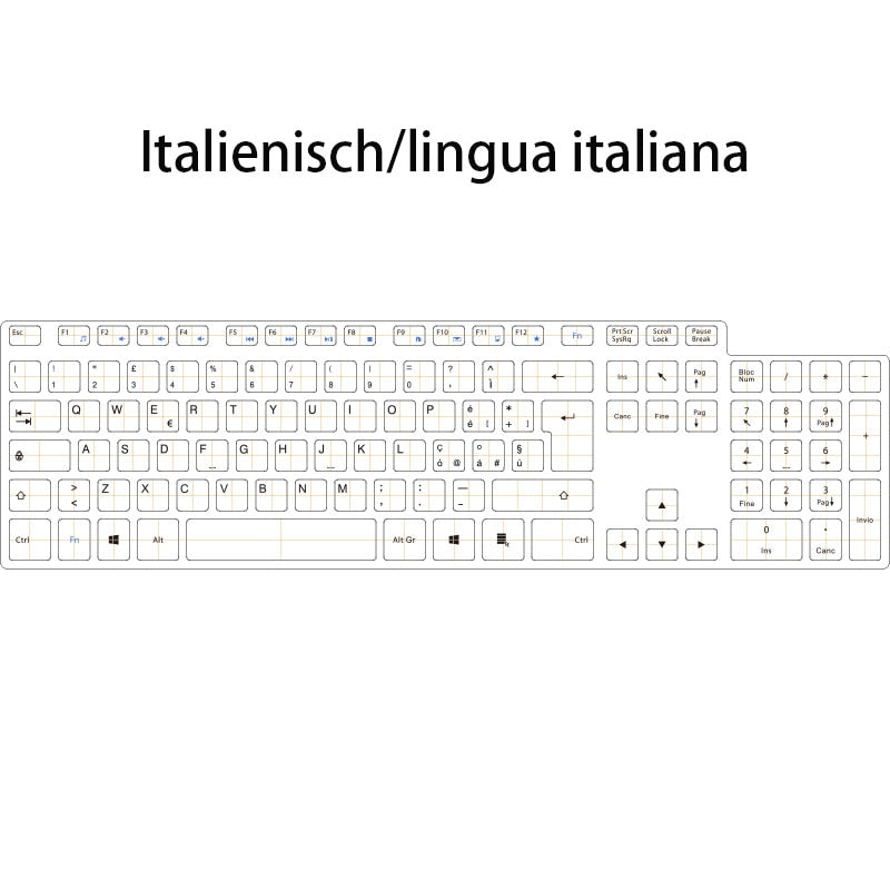 French Wireless Keyboard Mouse Set Rechargeable Mouse 2400DPI German/English/Italian/Spanish Keyboard Silent mouse for Laptop PC