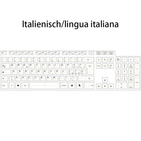 French Wireless Keyboard Mouse Set Rechargeable Mouse 2400DPI German/English/Italian/Spanish Keyboard Silent mouse for Laptop PC