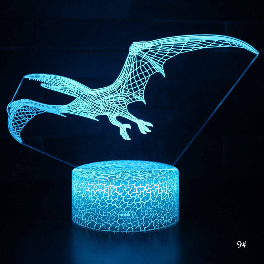 3D LED Night Light Lamp Dinosaur Series 16Color 3D Night light Remote Control Table Lamps Toys Gift For kid Home Decoration D23.