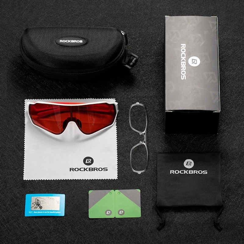 ROCKBROS Polarized Cycling Glasses Clear Bike Glasses Eyewear UV400 Outdoor Sport Sunglasses Men Women Cycling Sunglasses.