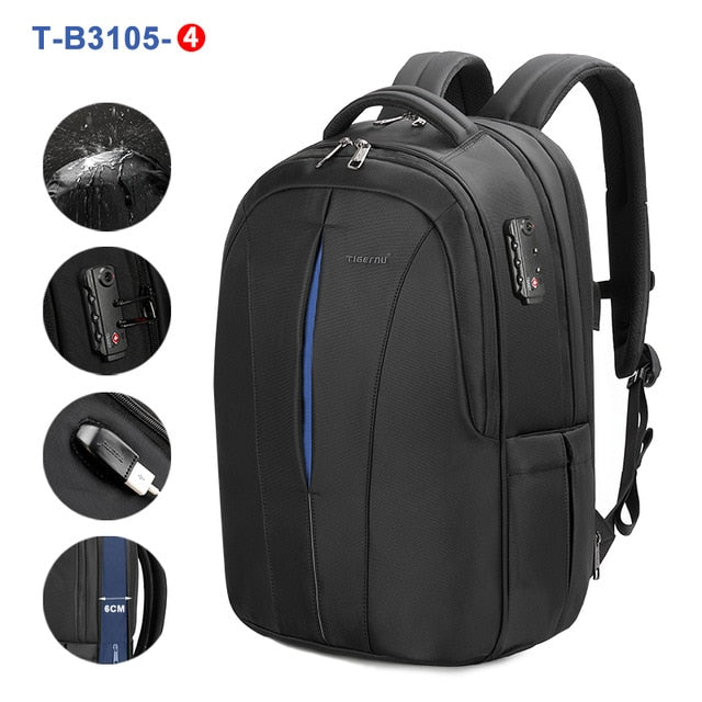 Tigernu Splashproof 15.6inch Laptop Backpack NO Key TSA Anti Theft Men Backpack Travel Teenage Backpack bag male bagpack mochila.