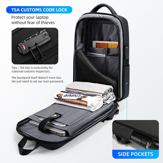 Fenruien Brand Laptop Backpack Anti-theft Waterproof School Backpacks USB Charging Men Business Travel Bag Backpack New Design.