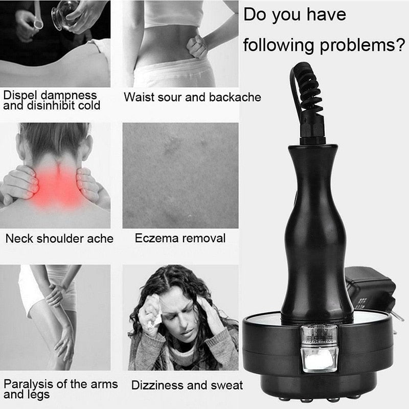 Electric Scraping Lymphatic Cupping guasha Device Therapy Massager Body Relaxation Stimulate Acupoints Detoxification Machine.