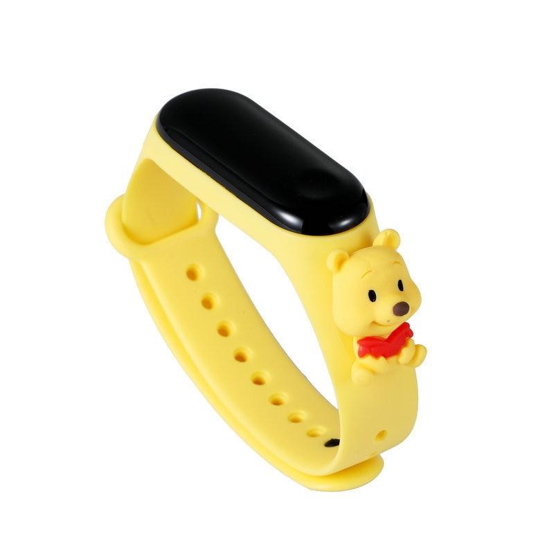 Disney Mickey Minnie LED Touch Watch Pooh Bear Bracelet Watch Student Children Sports Cartoon Electronic Watch Birthday Gifts.