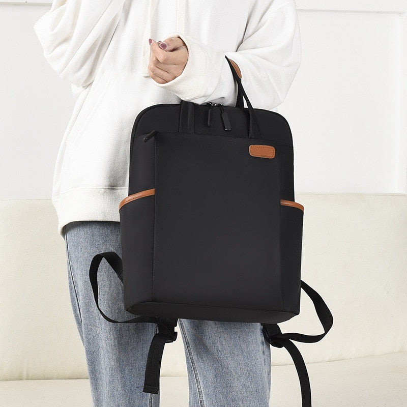 Waterproof Women Business Backpack Fashion Oxford Student School Backpacks 13.4 Inch Laptop Bag Casual Travel Rucksack Mochila.