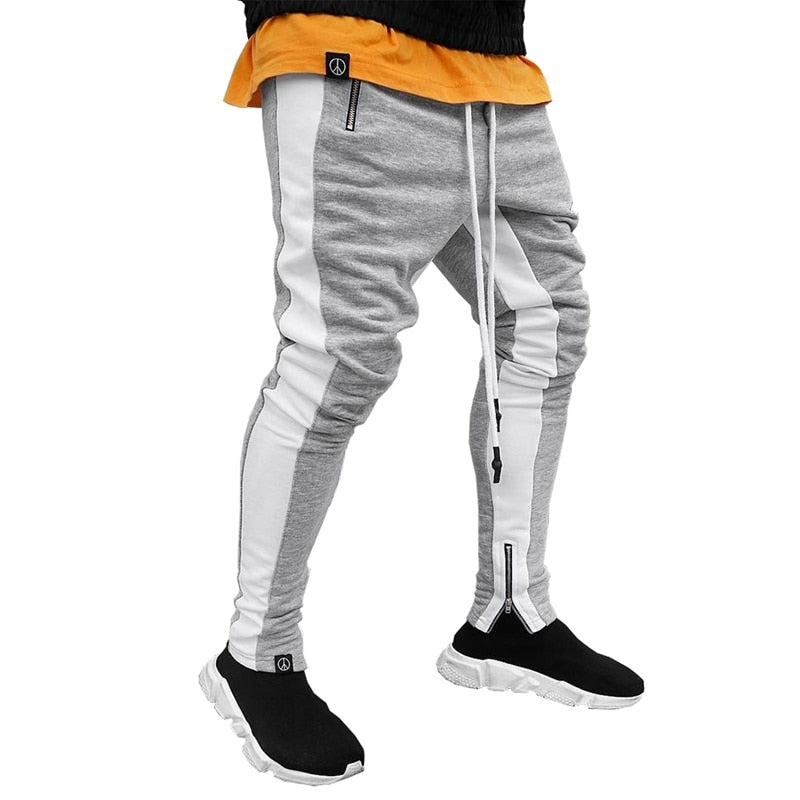 Jogging Pants Men Running Pants With Zipper Sports Fitness Tights Gym Jogger Bodybuilding Sweatpants Sport Male Trousers