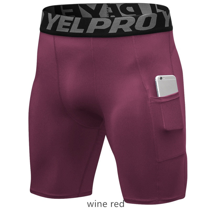 Men's Bodybuilding Quick Dry Compression Shorts Fitness Tight Shorts Sweat Sport Short Trousers Gym Men's Shorts For Running