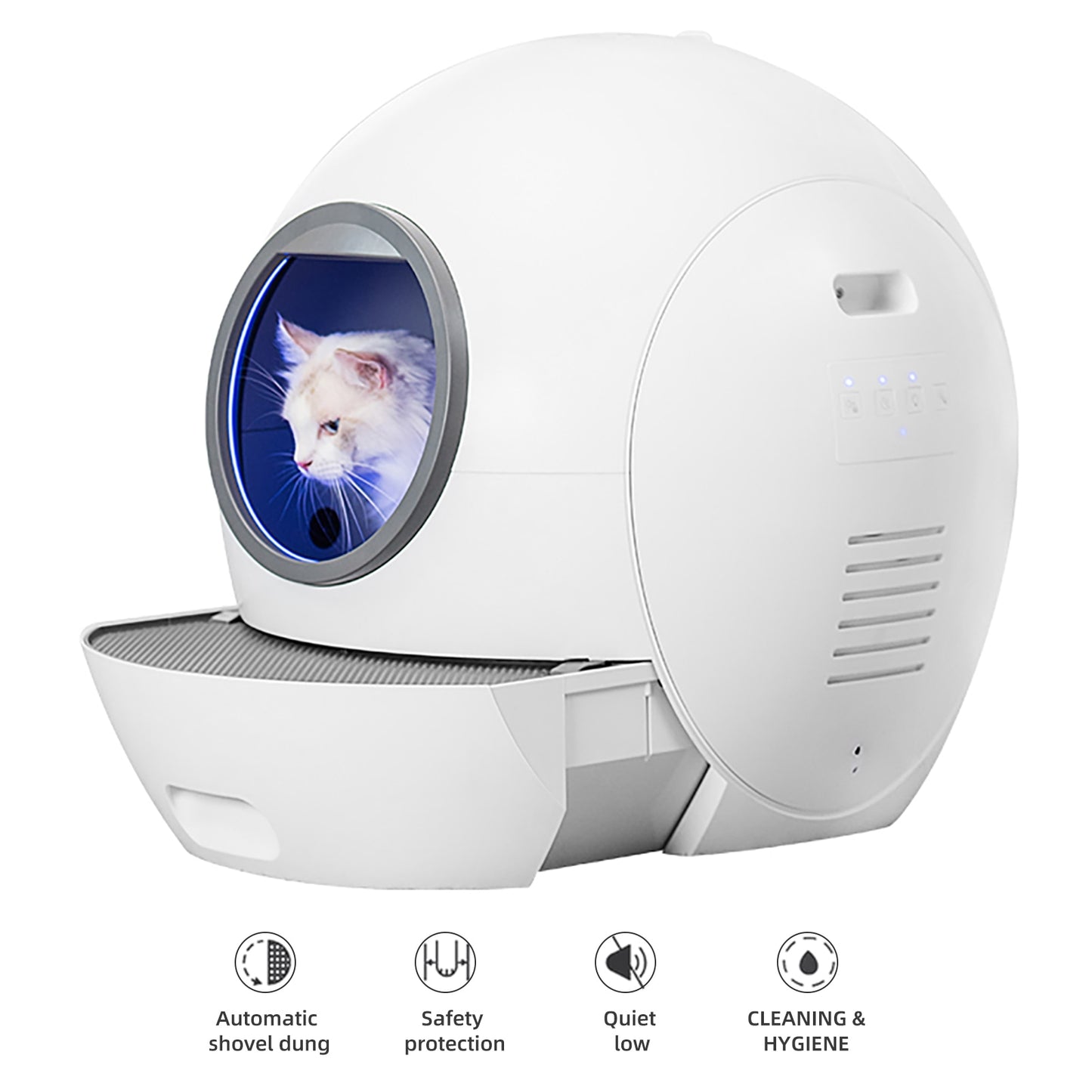 WIFI Cat Litter Box App Control Cat Litter Pad Basin 5L Automatic Cat Toilet Pet Trash Can Self Cleaning Toilet Pets Supplies