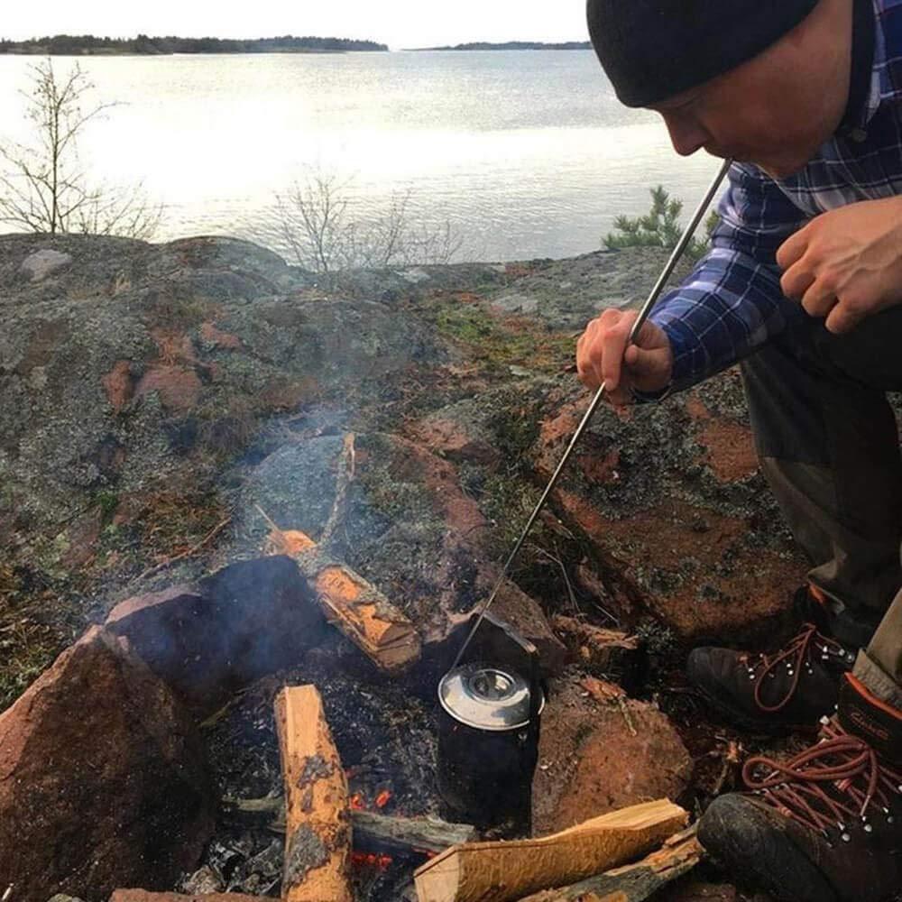New outdoor blowing torch adjustable camping torch pocket bellow survival tool stainless steel collapsible blowing fire stick.