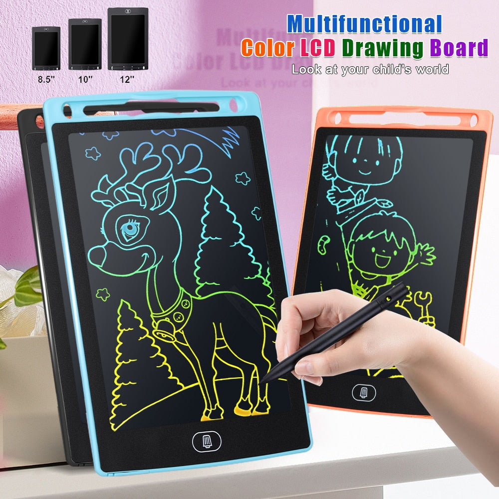 8.5/10/12 Inch LCD Drawing Tablet Electronic Drawing Writing Board Colorful Handwriting Pad Boy Girl Kids Children's Toys Gift.