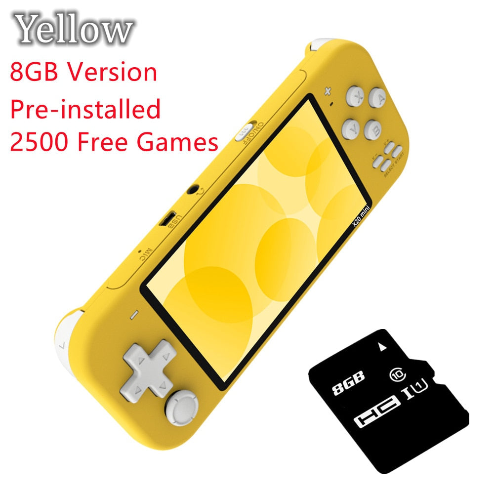 Newest 4.3 inch Handheld Portable Game Console with IPS screen 32GB 8GB 2500 free games for super nintendo dendy nes games child.