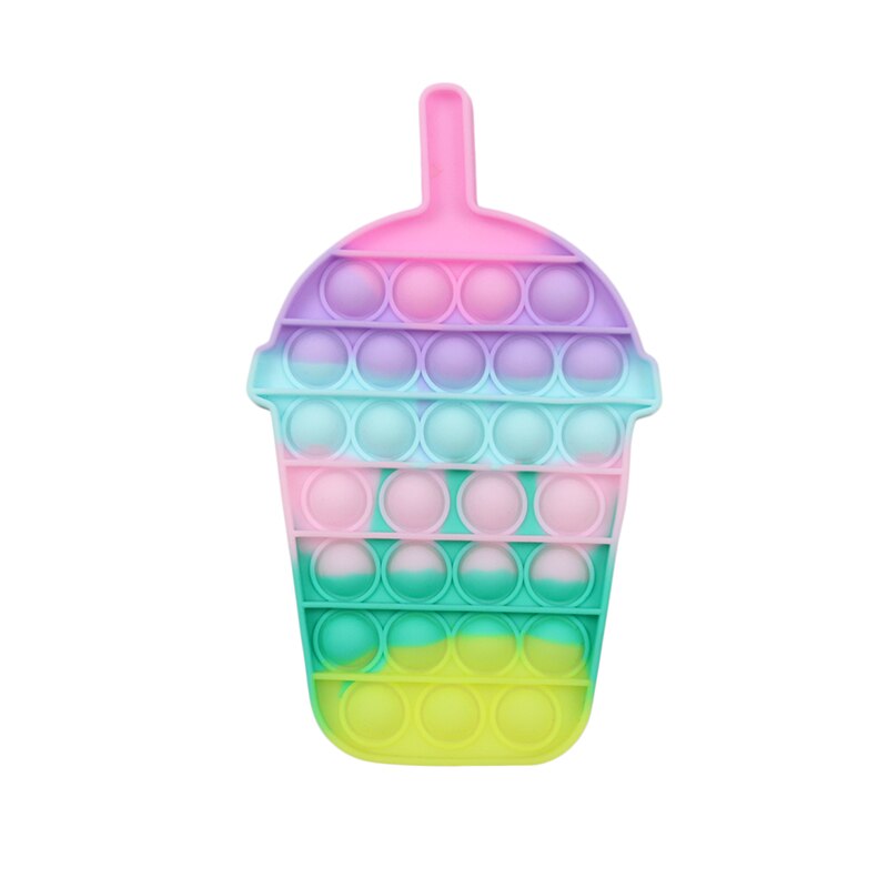 Glow Fluorescence Push Bubble Fidget Toys Adult Stress Relief Toy Antistress Soft Squishy Gift Anti Stress Box simple dimple toy.