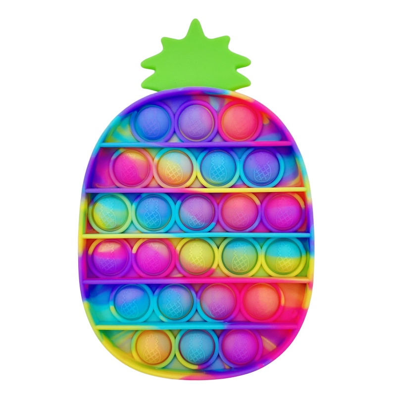 Glow Fluorescence Push Bubble Fidget Toys Adult Stress Relief Toy Antistress Soft Squishy Gift Anti Stress Box simple dimple toy.