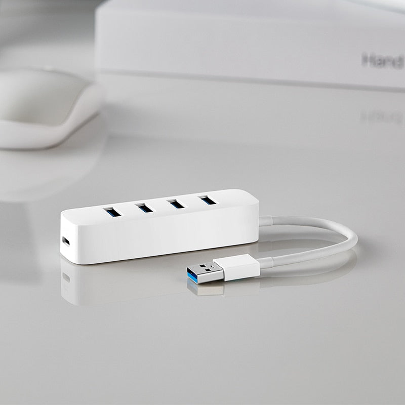 XIAOMI 4 Ports USB3.0 Hub with Stand-by Power Supply Interface USB Hub Extender Extension Connector Adapter for PC Laptop