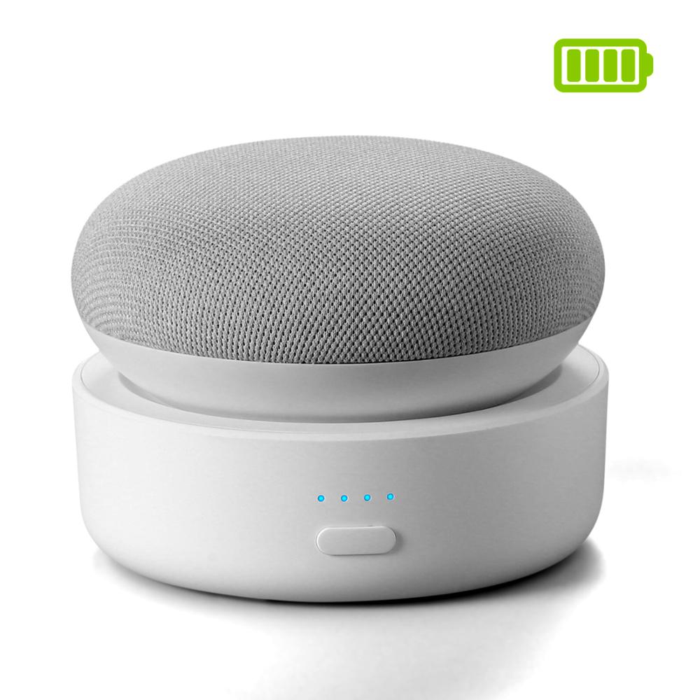 GGMM N2 10000mAh Battery Base For Google Nest Mini 2 Rechargeable Battery Case 20Hours Play Google Smart Speaker Docking Station
