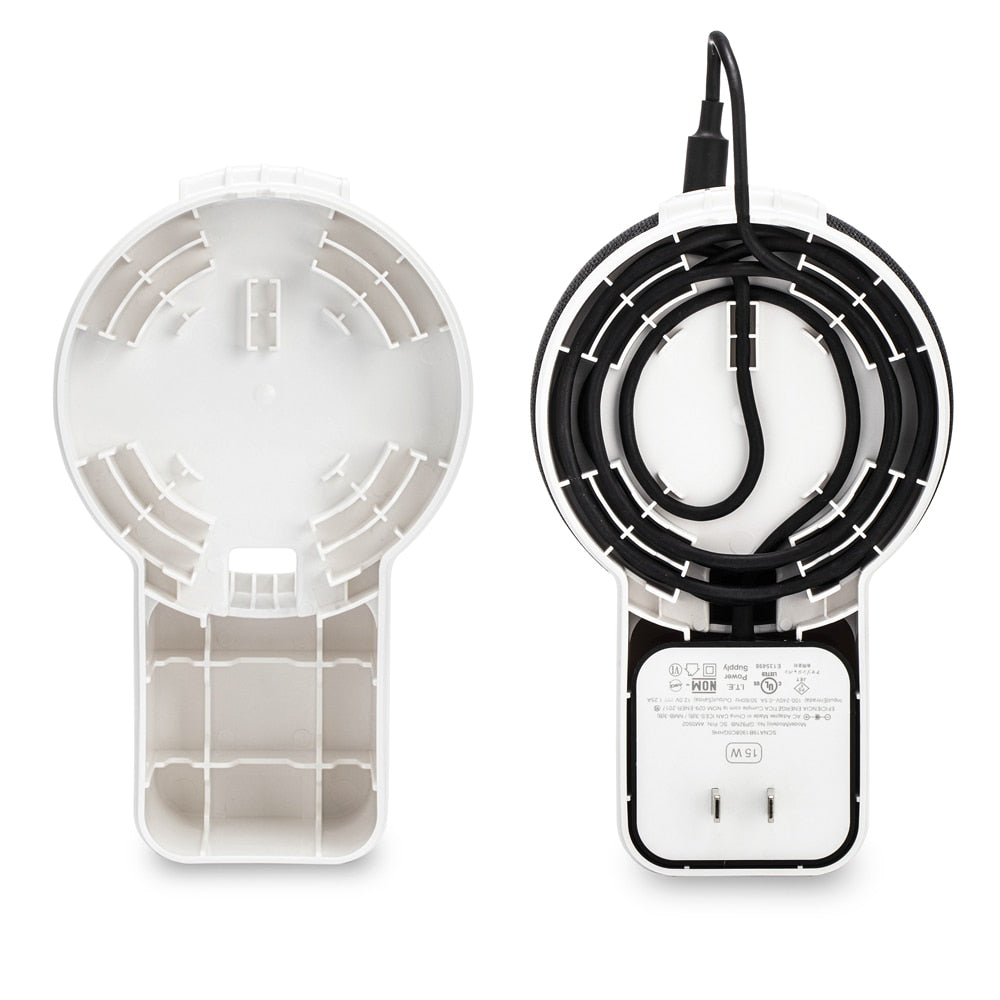 Echo Dot Wall Mount Holder, Speaker Hanger Space-Saving Accessories Built-in Cable Manageme for Echo Dot 3 Speaker US EU Plug.