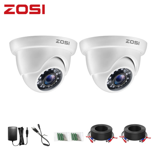 ZOSI 2pcs/lot 1080P HD-TVI 2.0MP CCTV Dome Camera Home Security System Waterproof for 1080P HD-TVI DVR Systems.