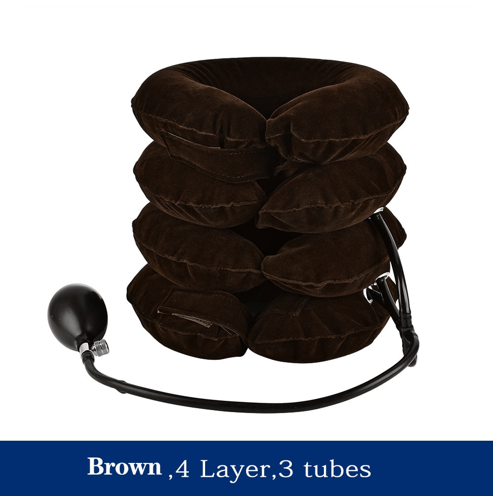 Neck Stretcher Air Cervical Traction 1 Tube House Medical Devices Orthopedic Pillow Collar Pain Relief Blue Brown Tractor.