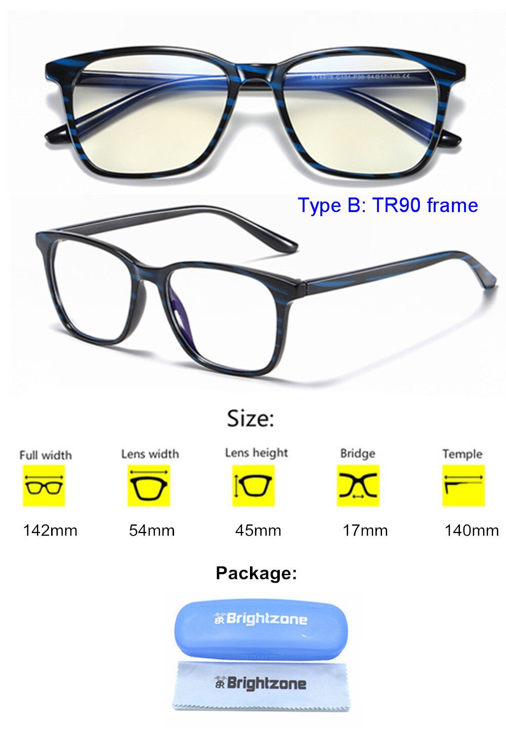 Anti Blue Light Blocking Filter Reduces Digital Eye Strain Clear Regular Computer Gaming SleepingBetter Glasses Improve Comfort