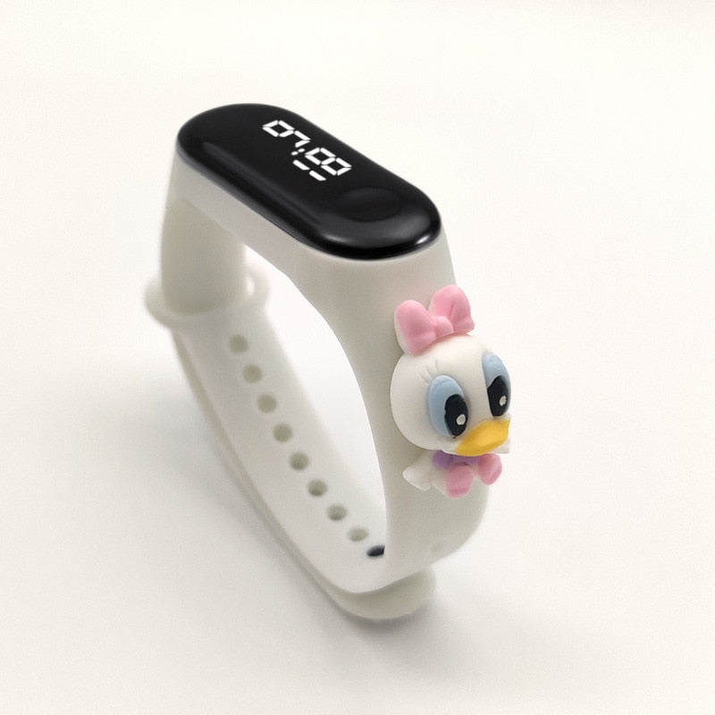 Disney Mickey Minnie LED Touch Watch Pooh Bear Bracelet Watch Student Children Sports Cartoon Electronic Watch Birthday Gifts.