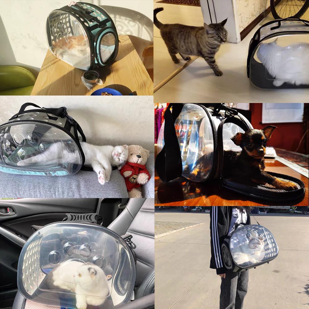 Cat Carrier Bag Cat Cage Transport Backpack Dog Cat Bag Travel Pet Portable Breathable Carrier Transparent Backpack For Cats Pet