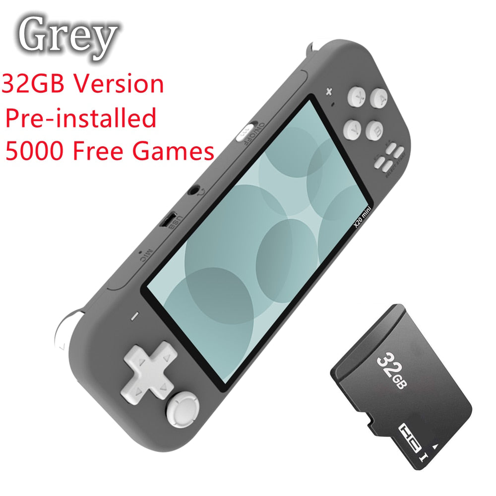 Newest 4.3 inch Handheld Portable Game Console with IPS screen 32GB 8GB 2500 free games for super nintendo dendy nes games child.