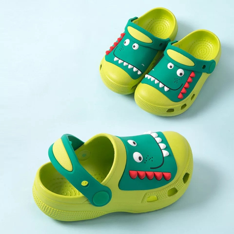 Toddler baby beach sandals children cartoon dinosaur animal garden slippers kids antiskid shoes for boys and girls suit for 1-6Y