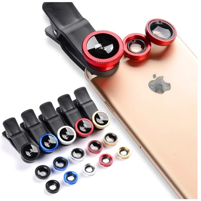 Fish Eye Lens Wide Angle Macro Fisheye Lens Zoom For iphone 12 11 XS MAX X Mobile Phone Camera Lens Kit ojo de pez para movil.
