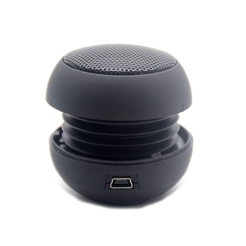 Hamburger Mini Speaker Mp3 Music Loudspeaker Player Outdoor 3.5mm Wired Speaker Sound Box for Computer Phones.