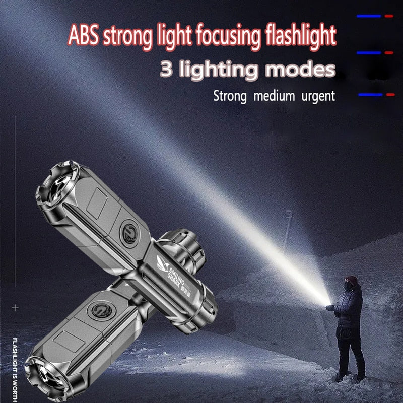 Flashlight Strong Light Rechargeable Zoom Giant Bright Xenon Special Forces Home Outdoor Portable Led Luminous Flashlight.